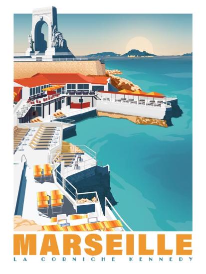 affiche corniche Kennedy 50X70CM