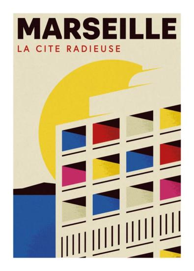 Affiche le Corbusier 50X70CM