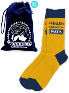 la paire de chaussettes Marseille et le pochon